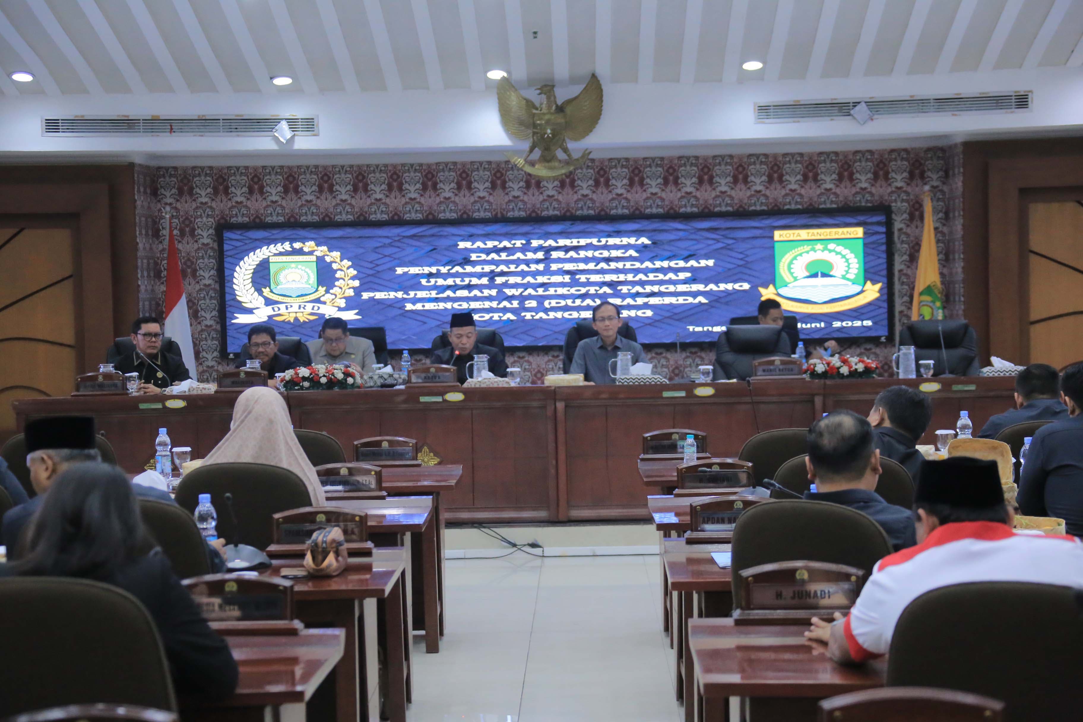 Pemkot Tangerang Ajukan Raperda RPJMD 2025–2029 dan Laporan APBD 2024 di Rapat Paripurna DPRD